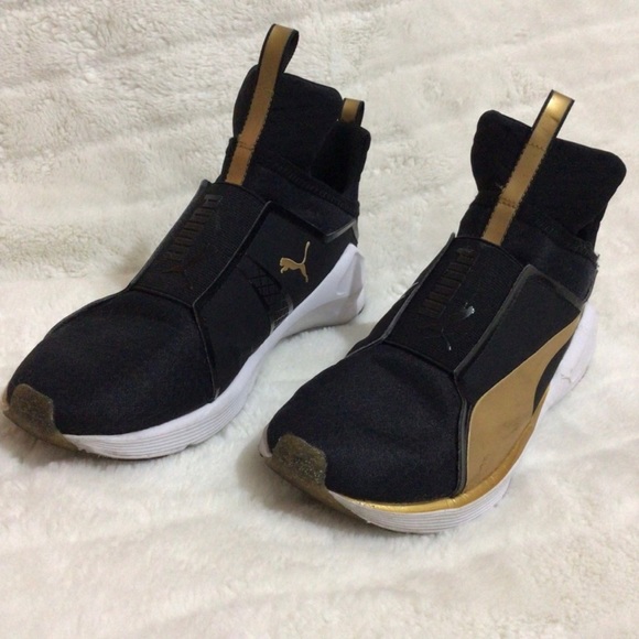 Fierce strap gold and black puma high-tops - Picture 2 of 7
